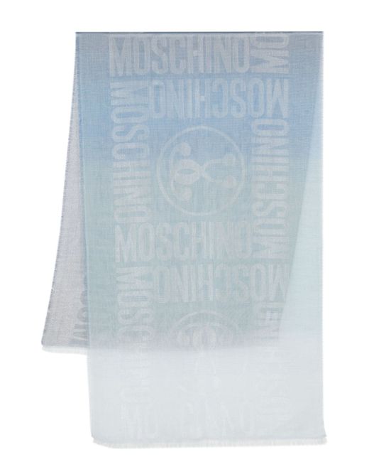 Moschino logo-jacquard lurex scarf