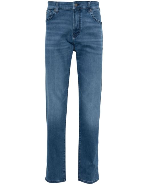 Boss low-rise tapered-leg jeans
