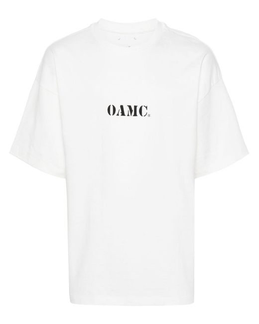Oamc logo-print organic T-shirt