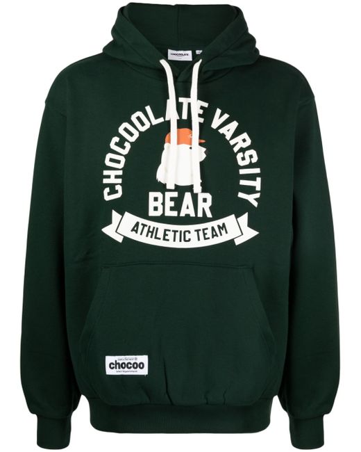 Chocoolate bear-print hoodie