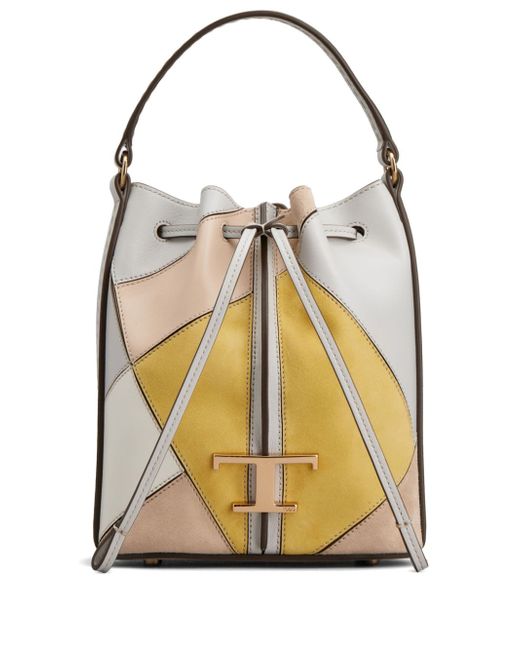 Tod's T Timeless patchwork bucket bag