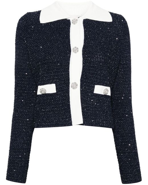 Liu •Jo sequin-embellished bouclé jacket