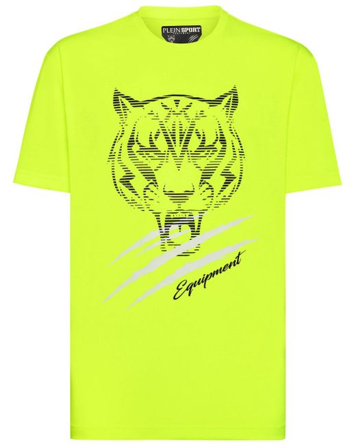 Plein Sport Tiger-print round-neck T-shirt