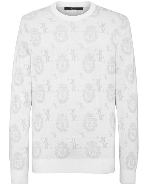 Billionaire Crest patterned-jacquard sweatshirt