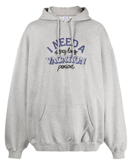 Vetements graphic-print cotton hoodie
