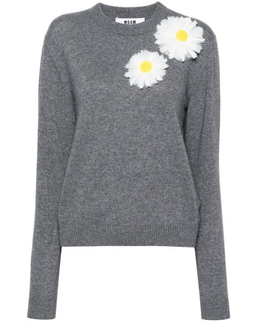 Msgm floral-appliqué jumper
