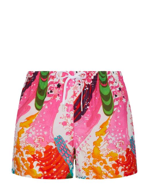 Dsquared2 abstract-print swim shorts