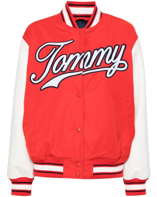 Tommy Jeans logo-patch twill jacket