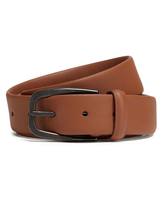 Z Zegna grained leather belt