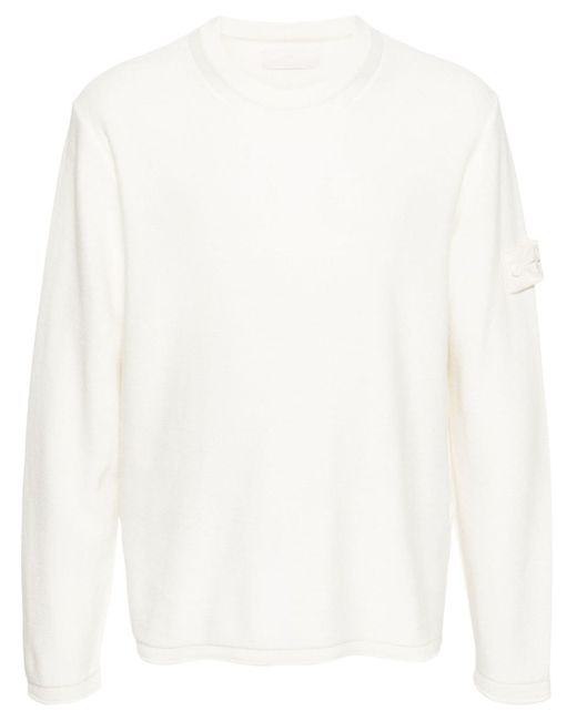 Stone Island Compass-badge ribbed-knit jumper