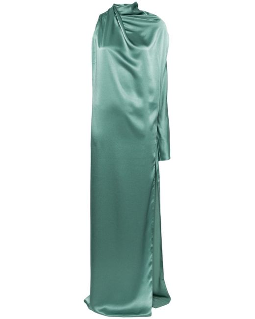 Atlein single-sleeve draped gown