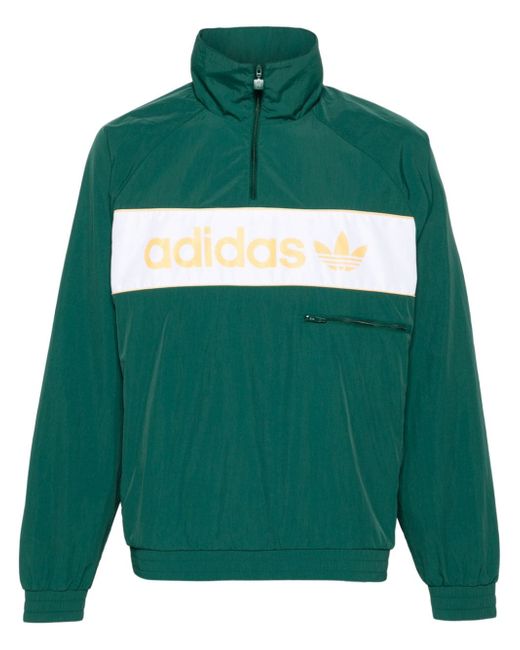 Adidas contrasting-panel windbreaker jacket