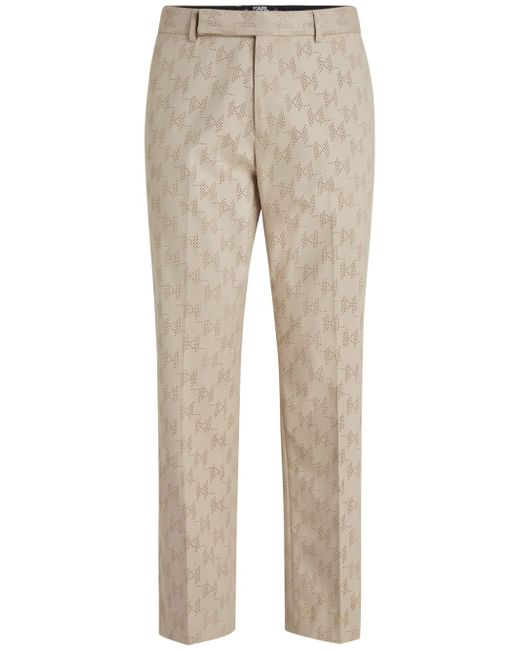 Karl Lagerfeld monogram-pattern tailored trousers