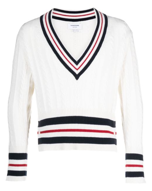 Thom Browne cable-knit jumper