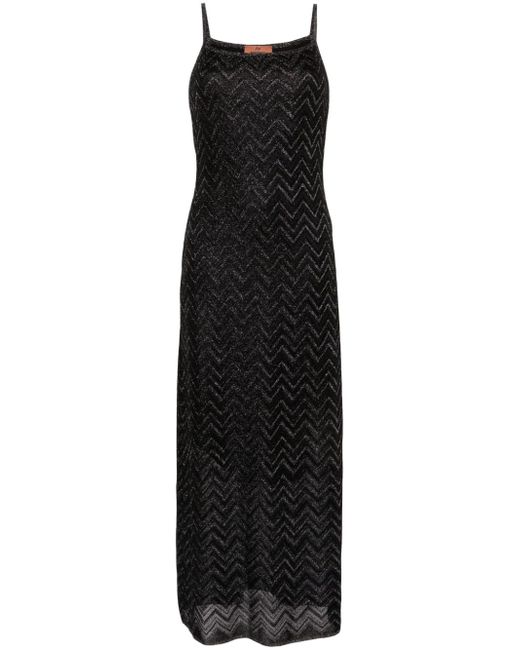 Missoni lamé zigzag-woven maxi dress