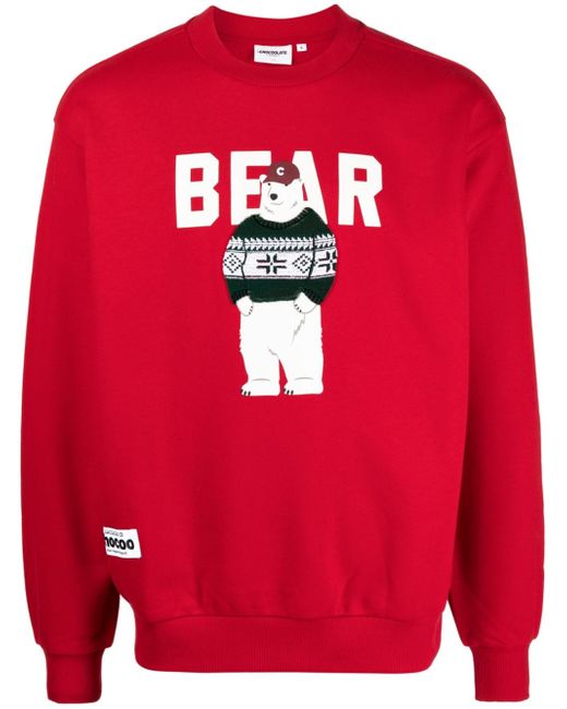 Chocoolate bear-print sweatshirt