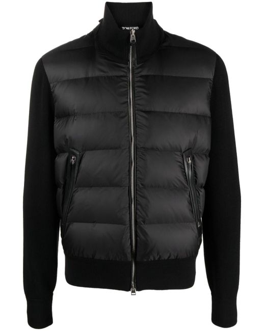 Tom Ford padded-panel knitted jacket