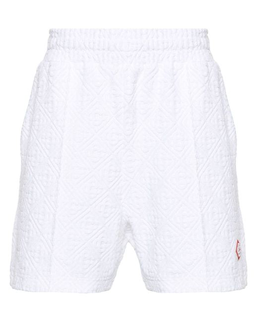 Casablanca logo-jacquard cotton-blend shorts