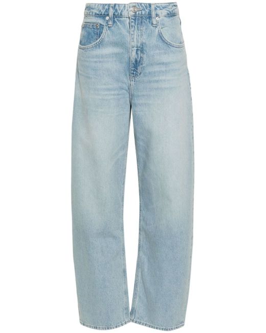 Frame Long Barrel high-rise straight jeans