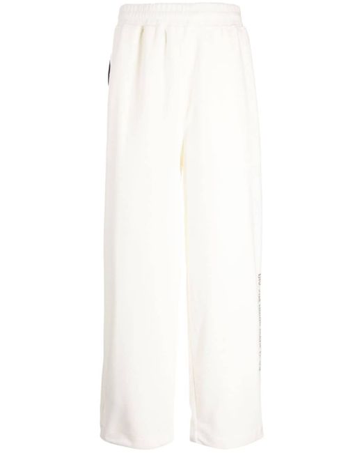Izzue logo-patch straight trousers