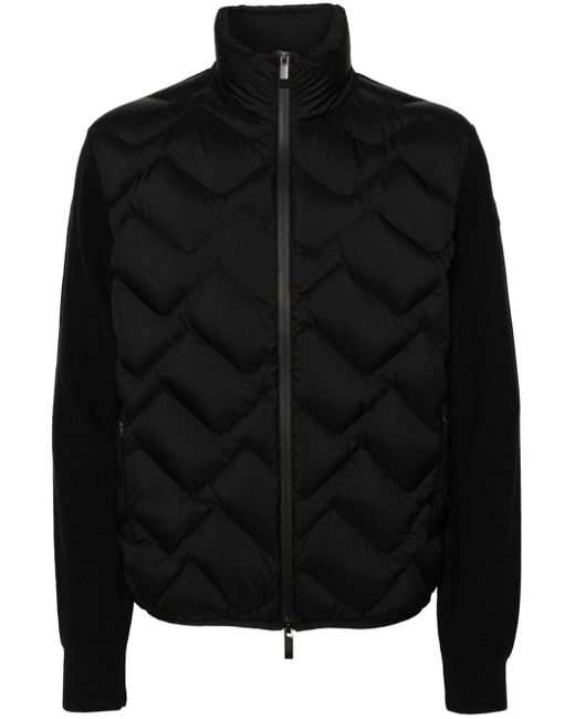 Moncler padded-panel knitted jacket