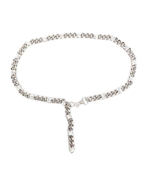Alessandra Rich gem-embellished chain belt
