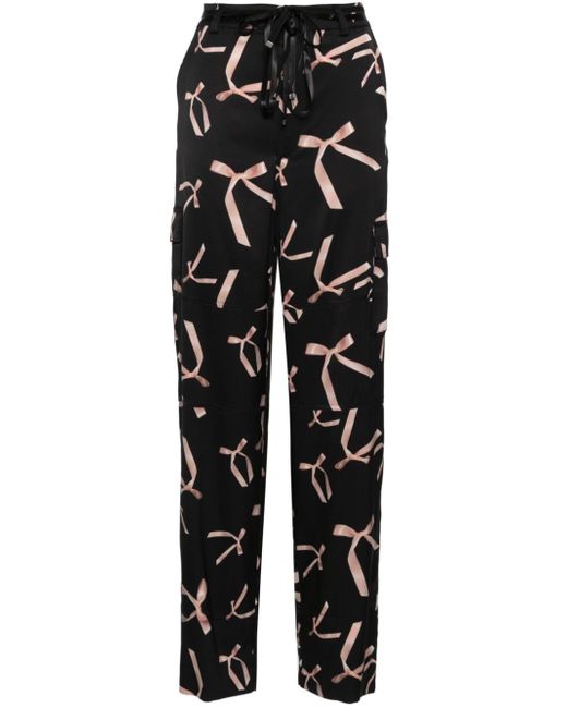 Pinko graphic-print wide-leg trousers