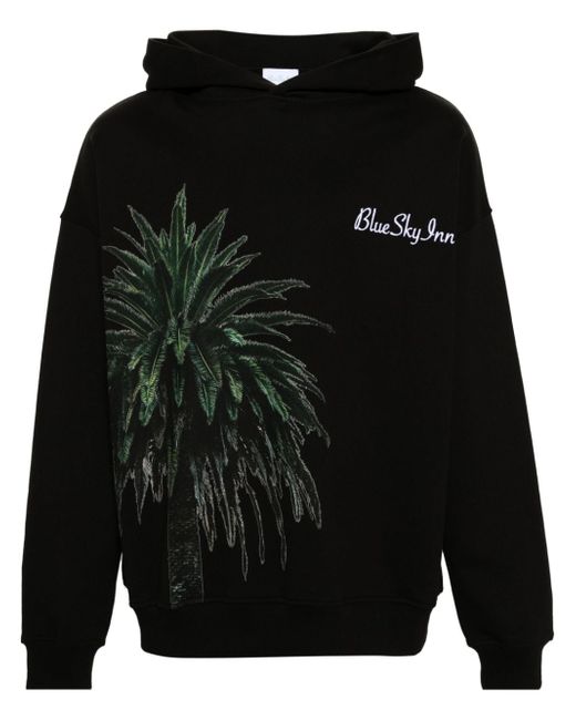 Blue Sky Inn palm tree-print hoodie