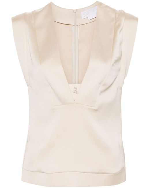Genny appliqué-detail sleeveless blouse