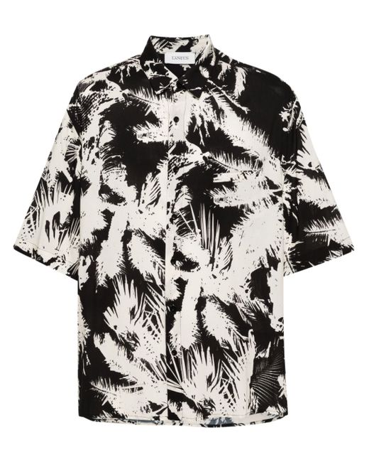Laneus abstract-print bowling shirt