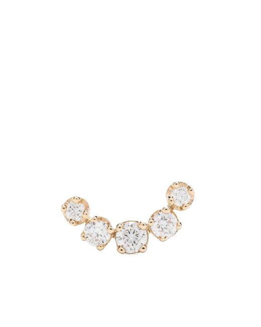 Zoe Chicco 14kt yellow curved diamond single earring