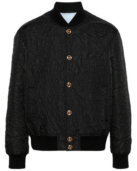 Versace Barocco-quilted bomber jacket