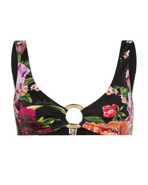 La Perla floral-print bikini top