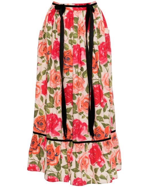 Batsheva x Laura Ashley Kipp floral-print skirt