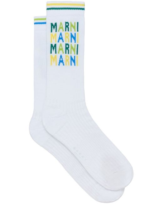 Marni logo-intarsia ankle socks