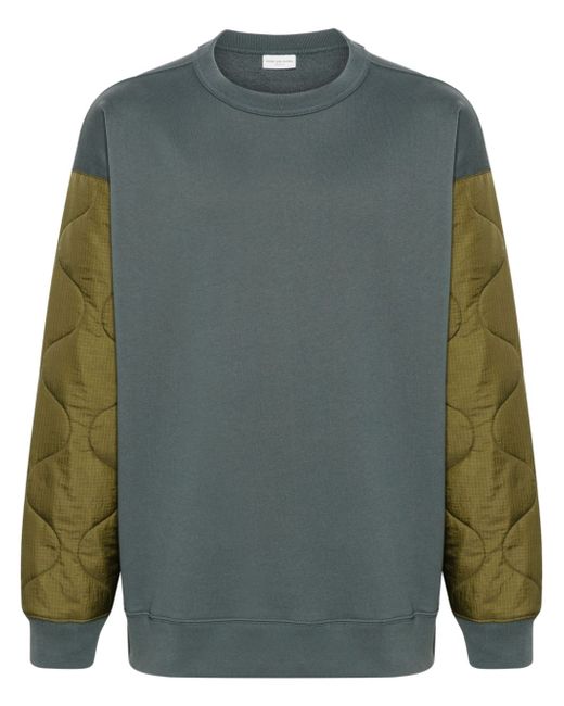 Dries Van Noten quilted-sleeves jersey sweatshirt