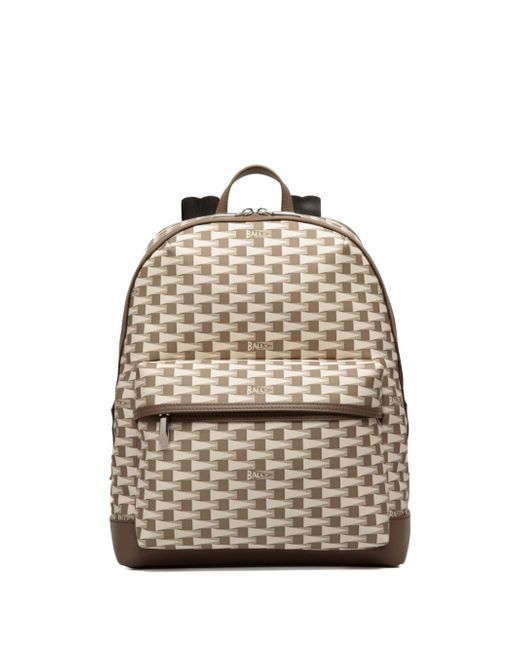 Bally graphic-print faux-leather backpack