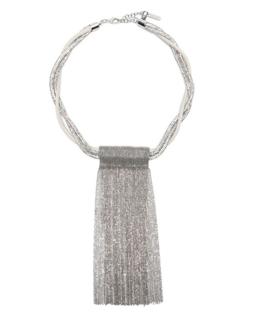 Peserico Maxi fringe-detail necklace