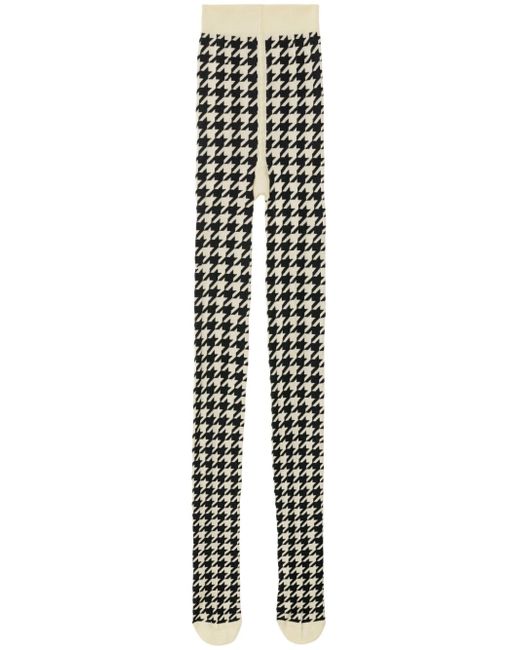Burberry herringbone-print cotton-blend tights