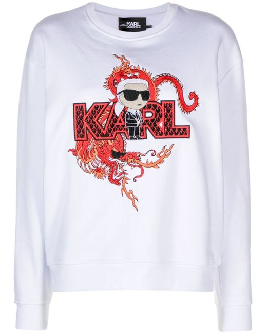Karl Lagerfeld Ikonik Karl-logo organic cotton sweatshirt