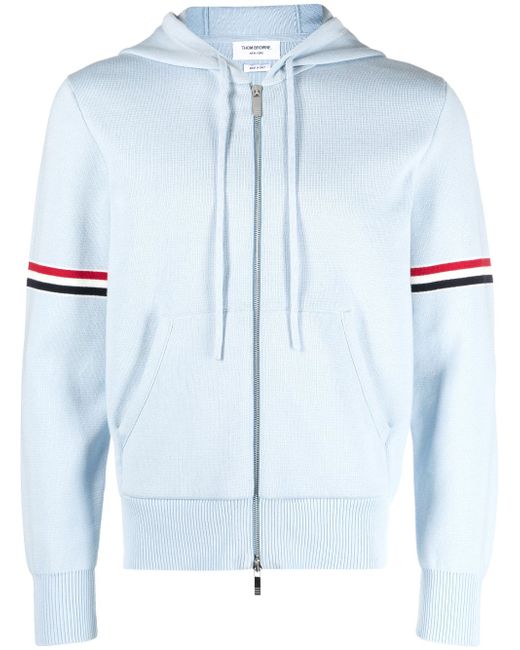 Thom Browne striped zip-up hoodie