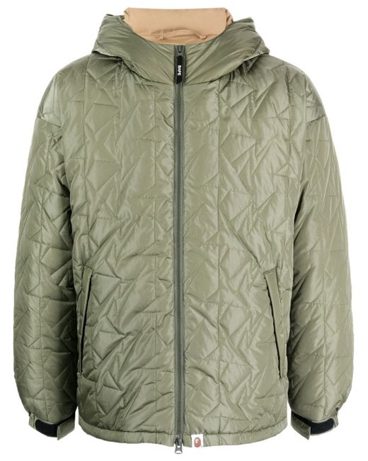 A Bathing Ape hooded quilted padded jacket