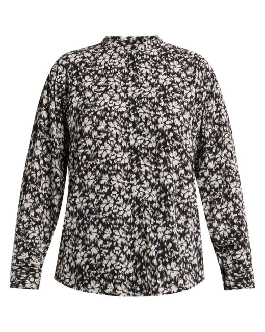 marant étoile floral-print collarless shirt