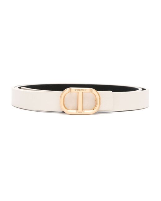 Twin-Set Oval T buckle leather