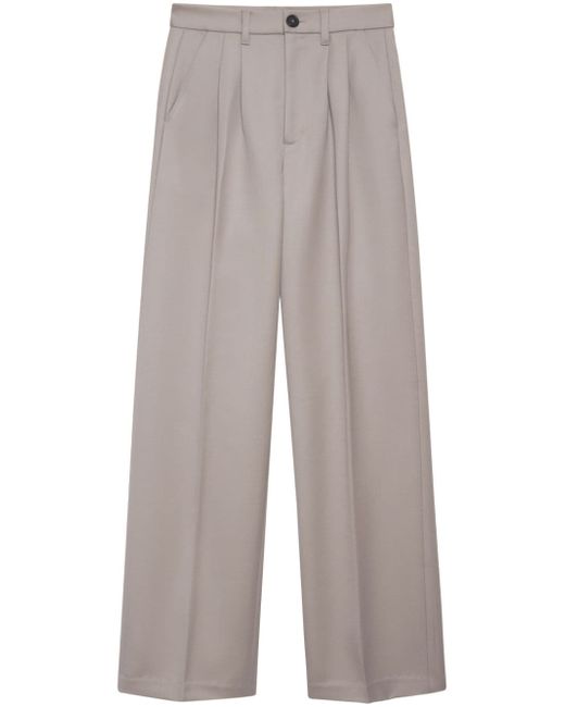 Anine Bing Carrie pressed-crease tailored trousers