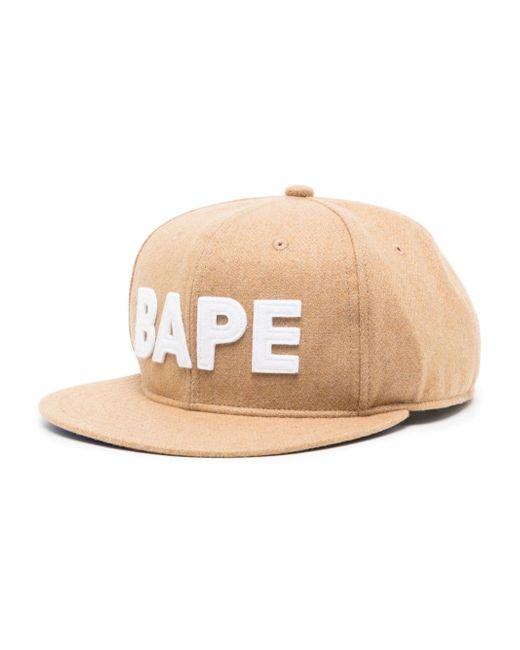 A Bathing Ape logo-appliqué flat-peak cap