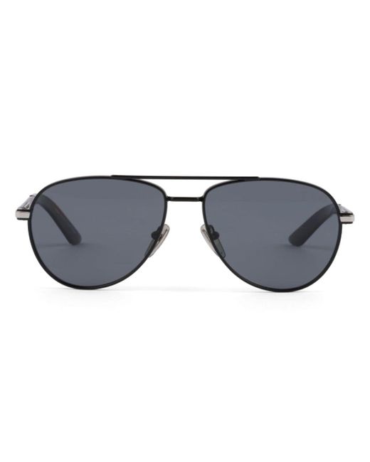 Prada logo-plaque pilot-frame sunglasses