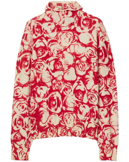 Burberry rose-print hoodie
