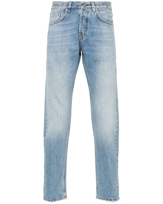 Eleventy distressed tapered-leg jeans
