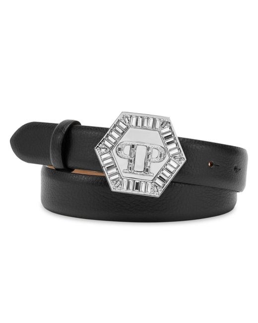 Philipp Plein logo-embellished leather belt